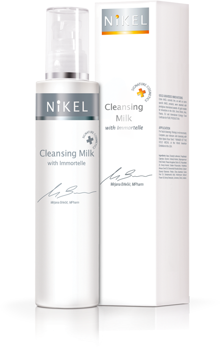Nikel Cleansing Milk With Immortelle - Bottle (500x700), Png Download