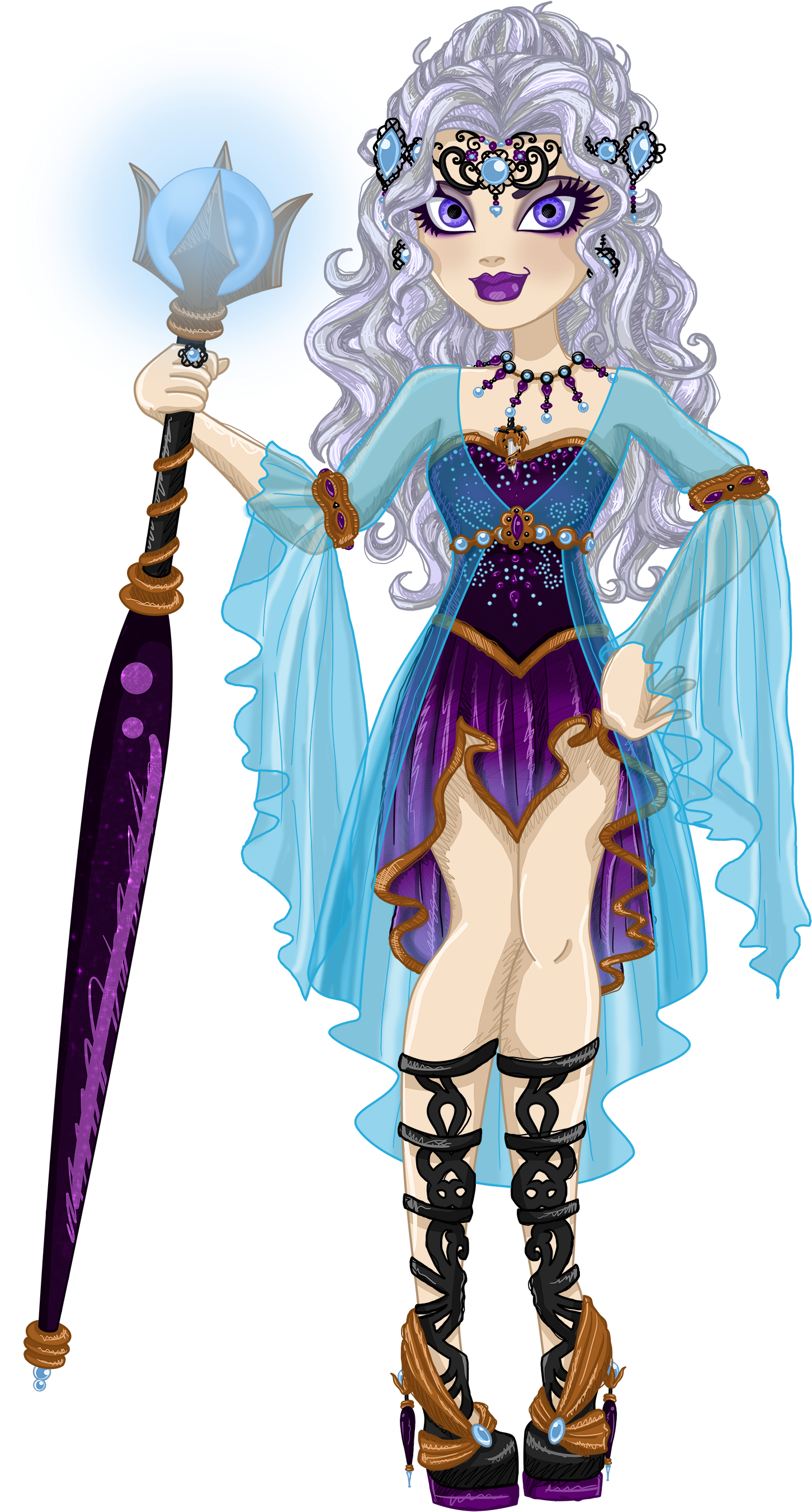 Maureen Marlene Merlin - Witch Ever After High Oc (1500x2822), Png Download