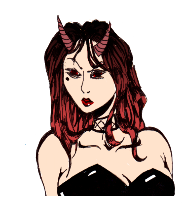 Succubus Sticker - Illustration (702x721), Png Download
