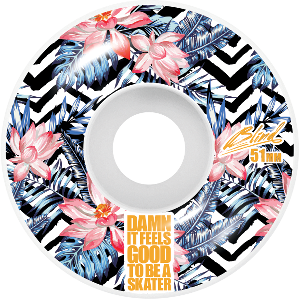 100111147 Bld Thumb Damn Plantlife Wheel 51mm - Fundo Floral E Zigzag (599x600), Png Download