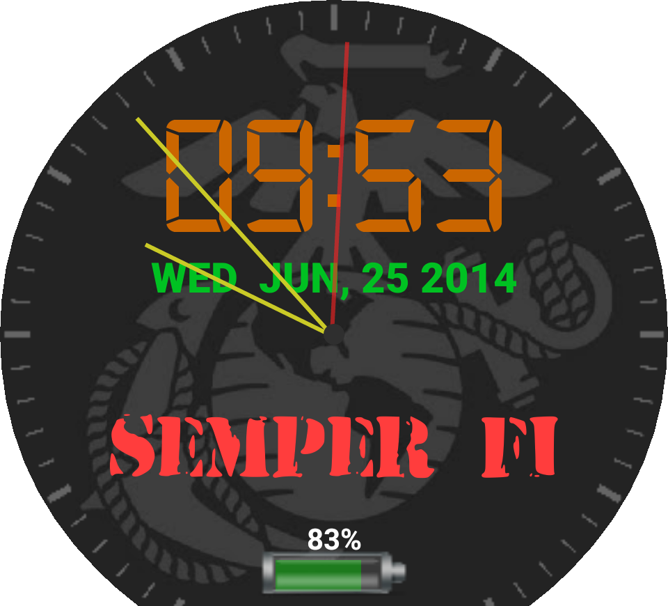 Usmc Watch Face Preview (960x870), Png Download