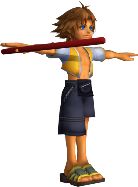 Download Zip Archive - Tidus Kingdom Hearts (750x650), Png Download