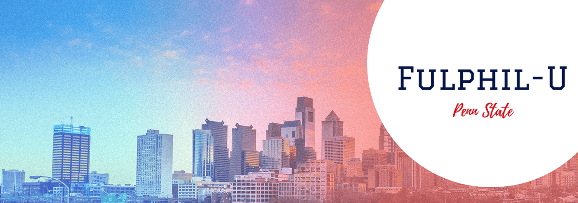 Fulphil-u @ Penn State - Philly Skyline Banner (1920x675), Png Download