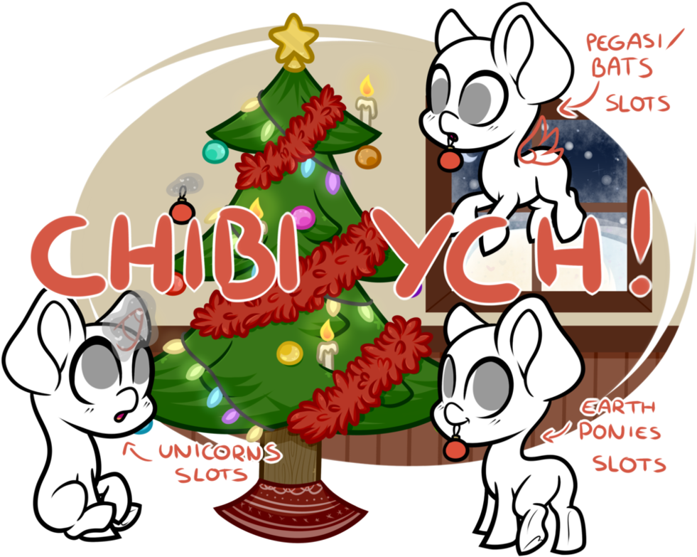 [closed] Christmas Chibi Ych - Ych Mlp Christmas (981x783), Png Download