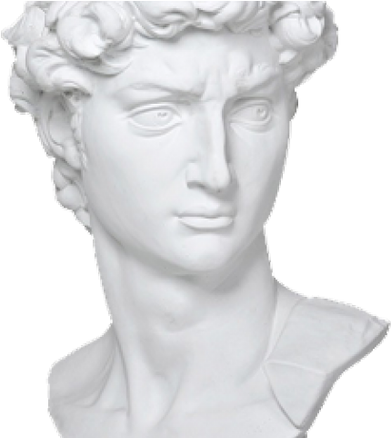 Vaporwave Clipart Bust David - Aesthetic Statue Head (640x480), Png Download