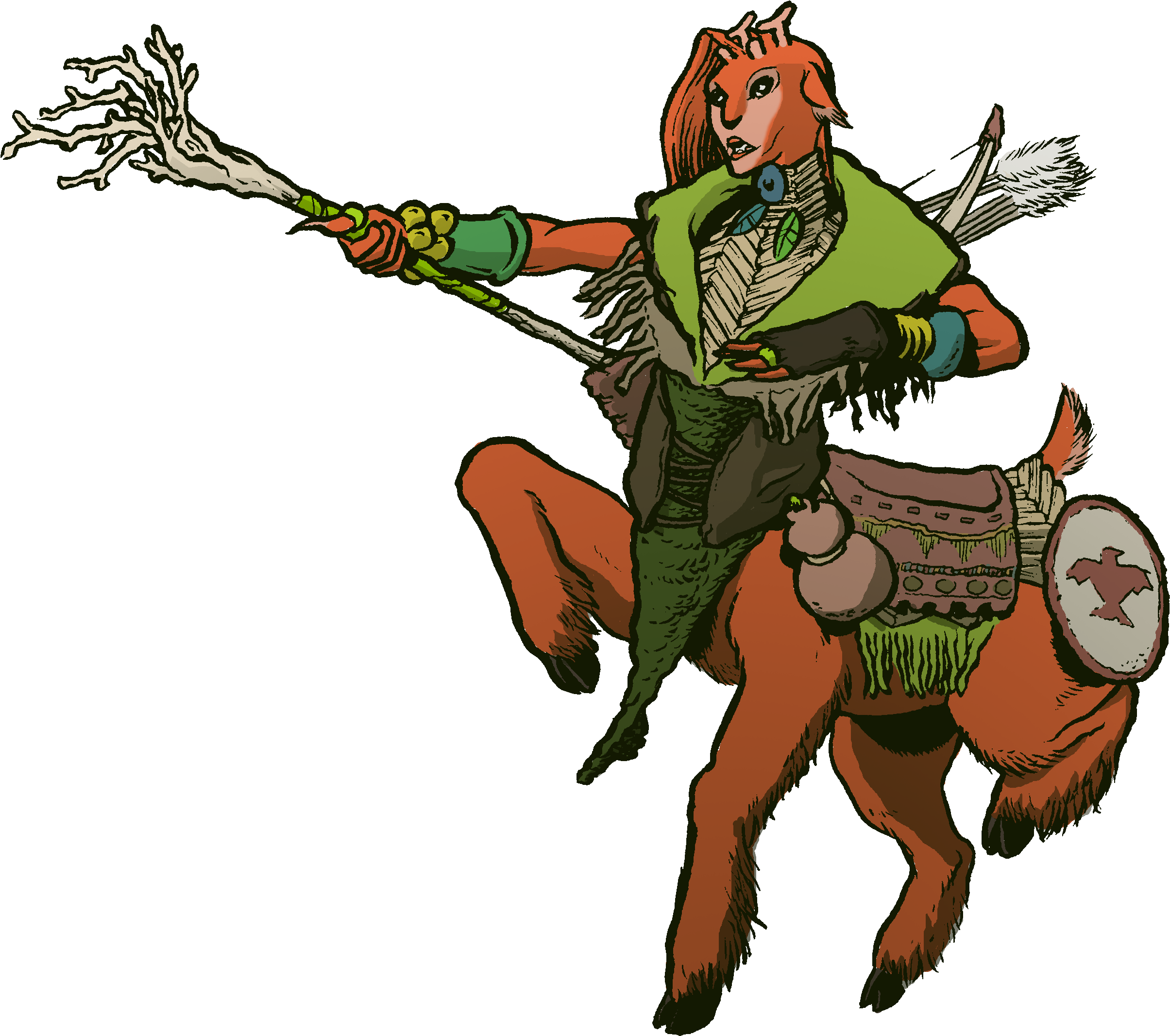 "centaur" Druid - Cartoon (2524x2524), Png Download