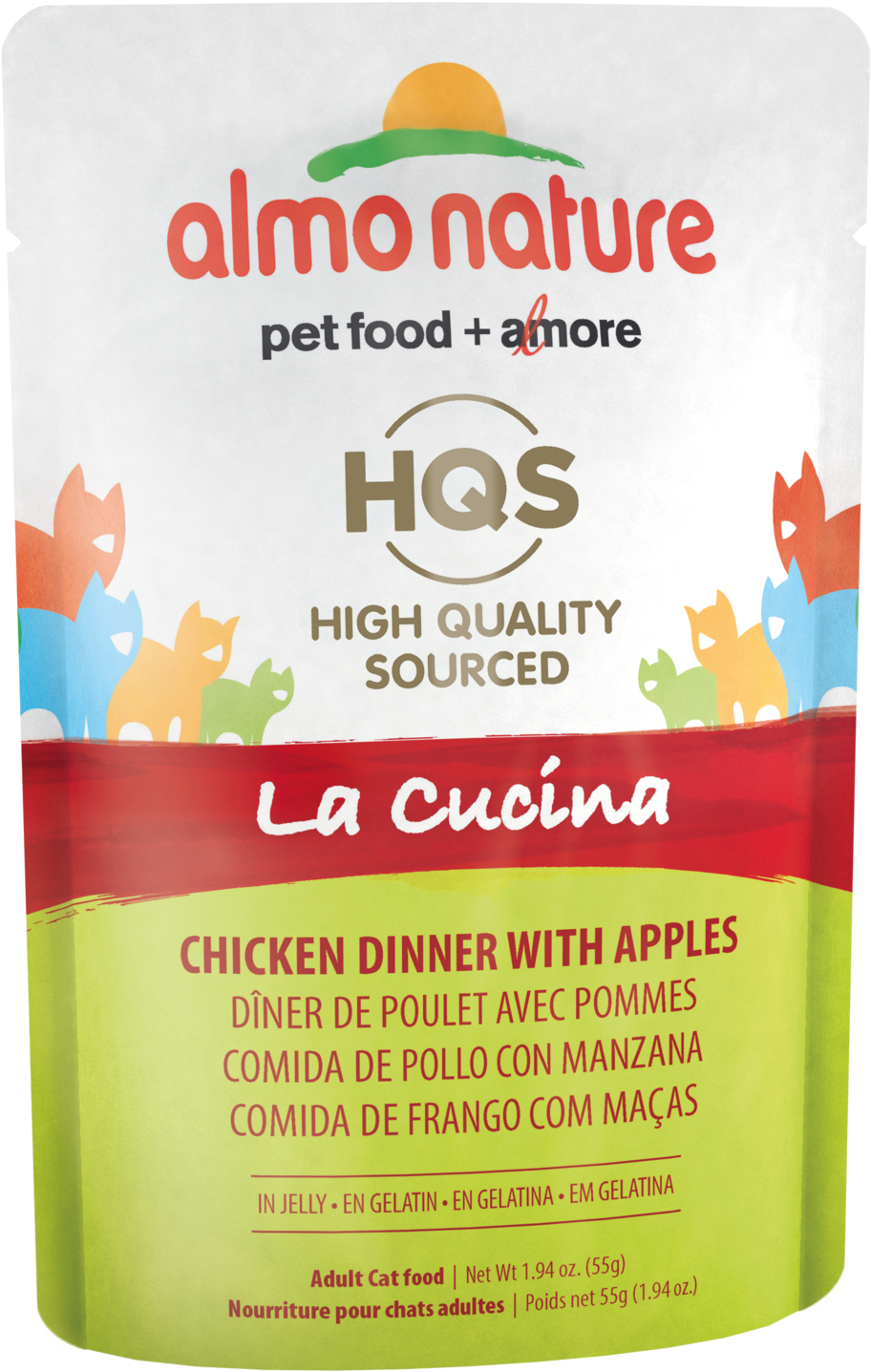 Almo Nature Cat Hqs La Cucina Chicken Dinner Apples - Almo Nature (1400x1673), Png Download