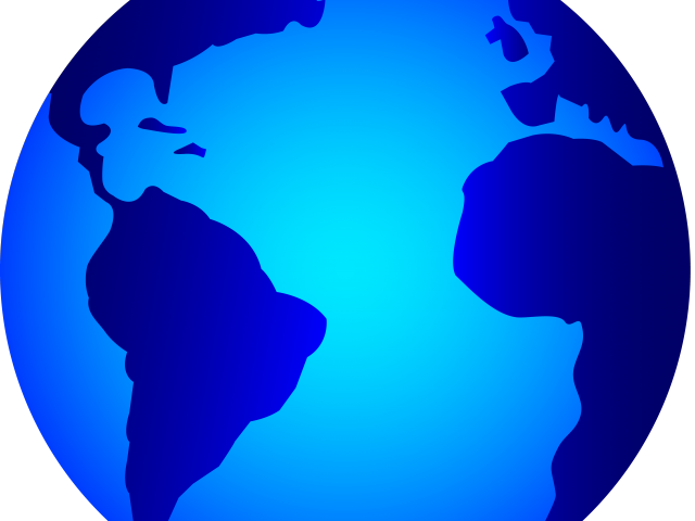 Globe Clipart Vector - Planet Earth Black And White (640x480), Png Download