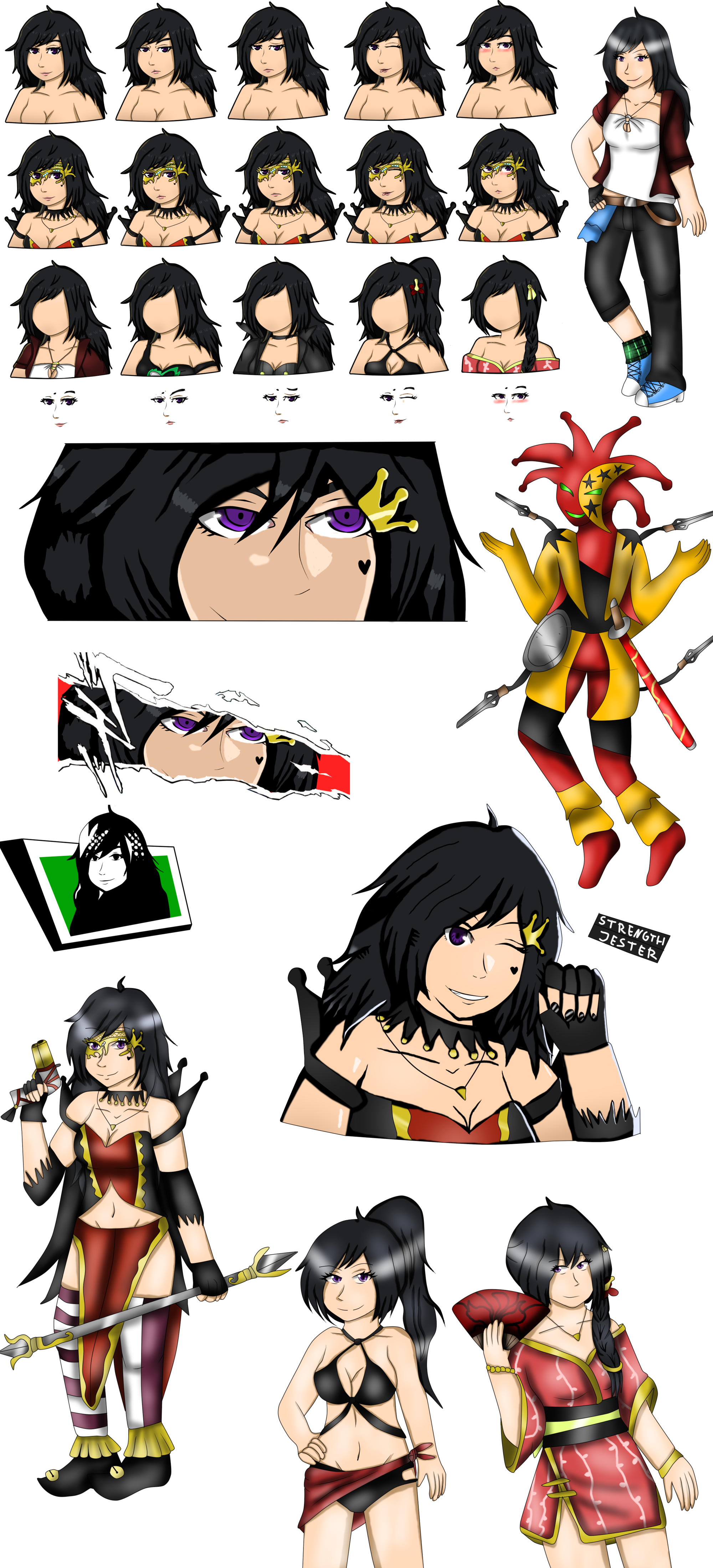 Akis Full Design Jester - Fire Emblem Cut In Persona (2000x4400), Png Download