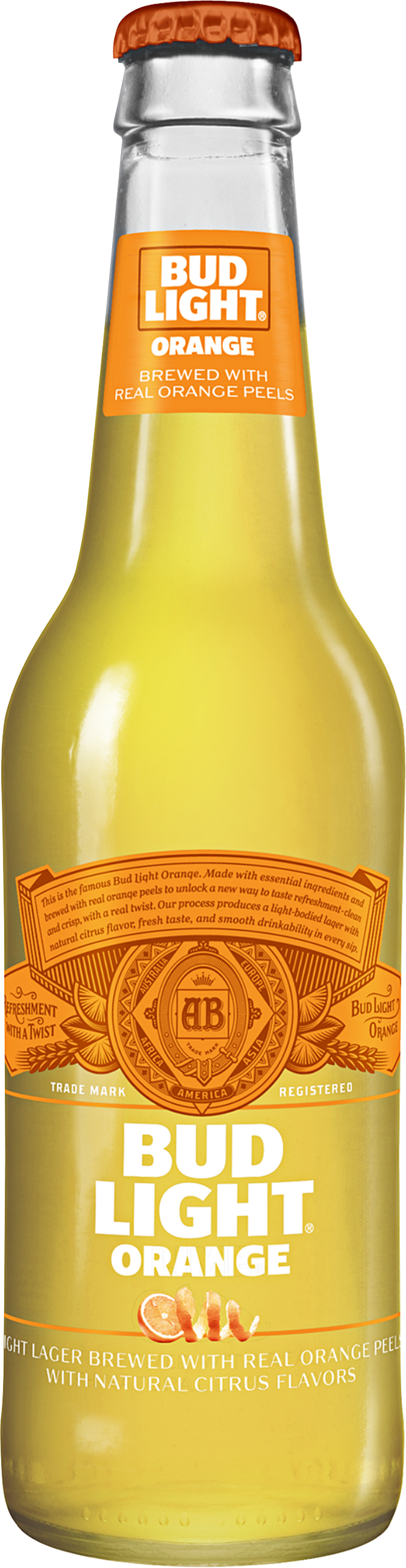 Beer Of The Month Club-central Distributors Jackson - Bud Light Orange Bottle (670x2588), Png Download