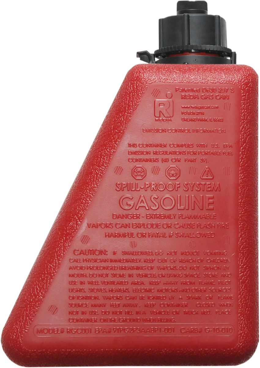 Reda Red 1 Gallon Spill Proof Motorcycle Saddlebag - Reda Innovations Fuel Can (850x1200), Png Download