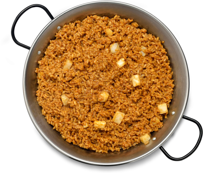 Bajo En Grasas Saturadas - Paella Arroz A Banda (800x629), Png Download