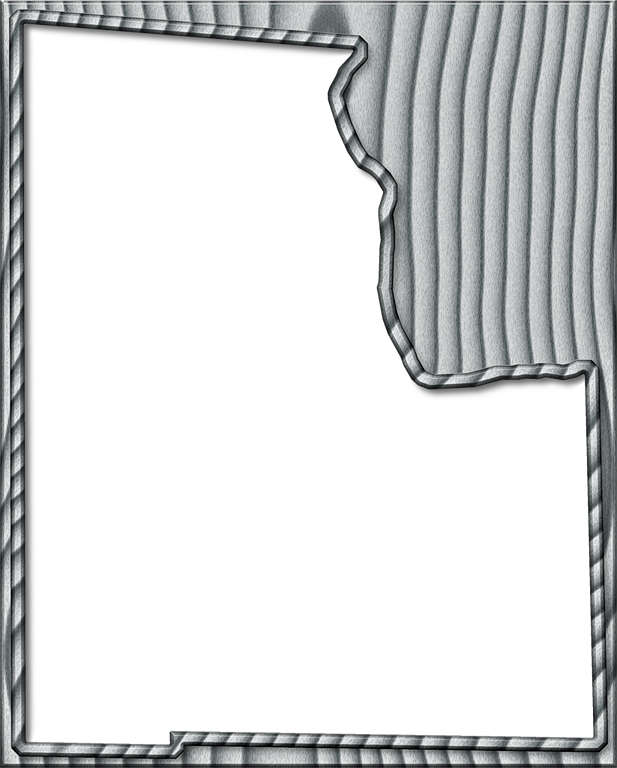 A Map Of Baker With The Map Area Carved From A Bleached, - Sketch (617x768), Png Download