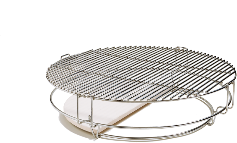 Kamado Classic One Half Moon Ss Cooking Grate Kjoegrhcl - Outdoor Grill Rack & Topper (1130x733), Png Download