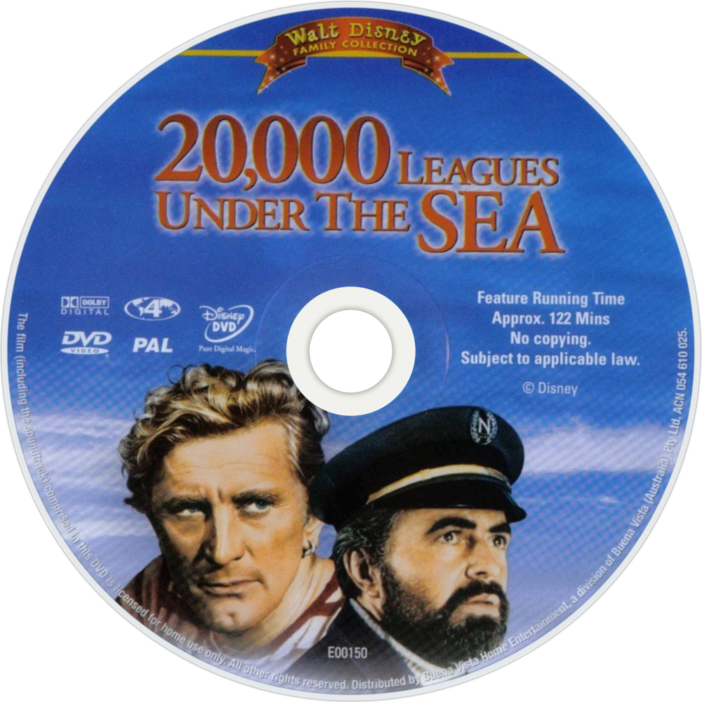 20,000 Leagues Under The Sea Dvd Disc Image - 20000 Leagues Under The Sea Dvd (1000x1000), Png Download