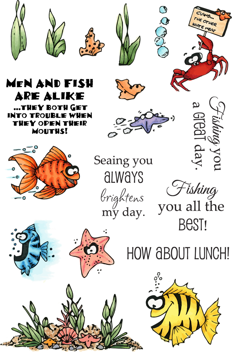 3109 Under The Sea Set - Cartoon (792x1200), Png Download