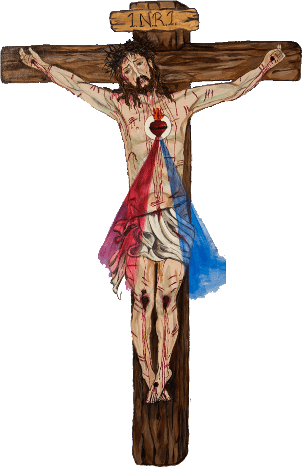 Chamado De Amor E De Conversão Do Sagrado Coração De - Crucifix (651x980), Png Download