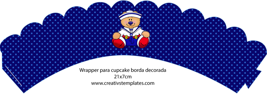 Cupcake Urso Marinheiro Borda Decorada - Walter Whıte Png (1024x361), Png Download