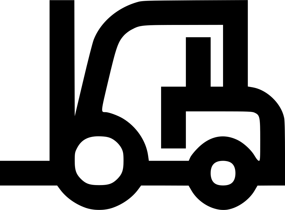Svg Stock Forklift Shipping Truck Vehicle Png Icon - Sign (980x724), Png Download