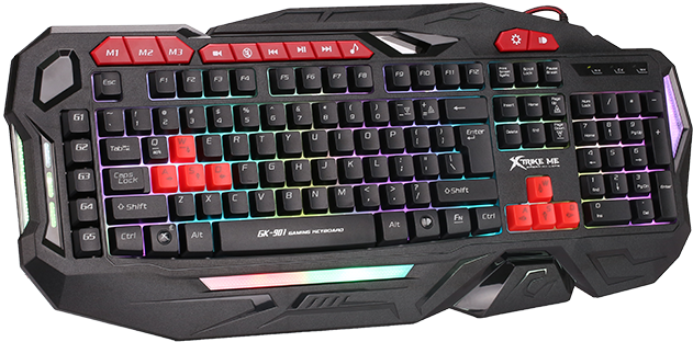 Gk-901 Gaming Keyboard - Xtrike Me Gk 905 (632x632), Png Download