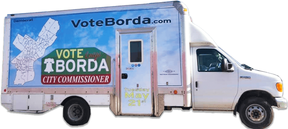 Paid For By Vote Borda - Van (950x420), Png Download