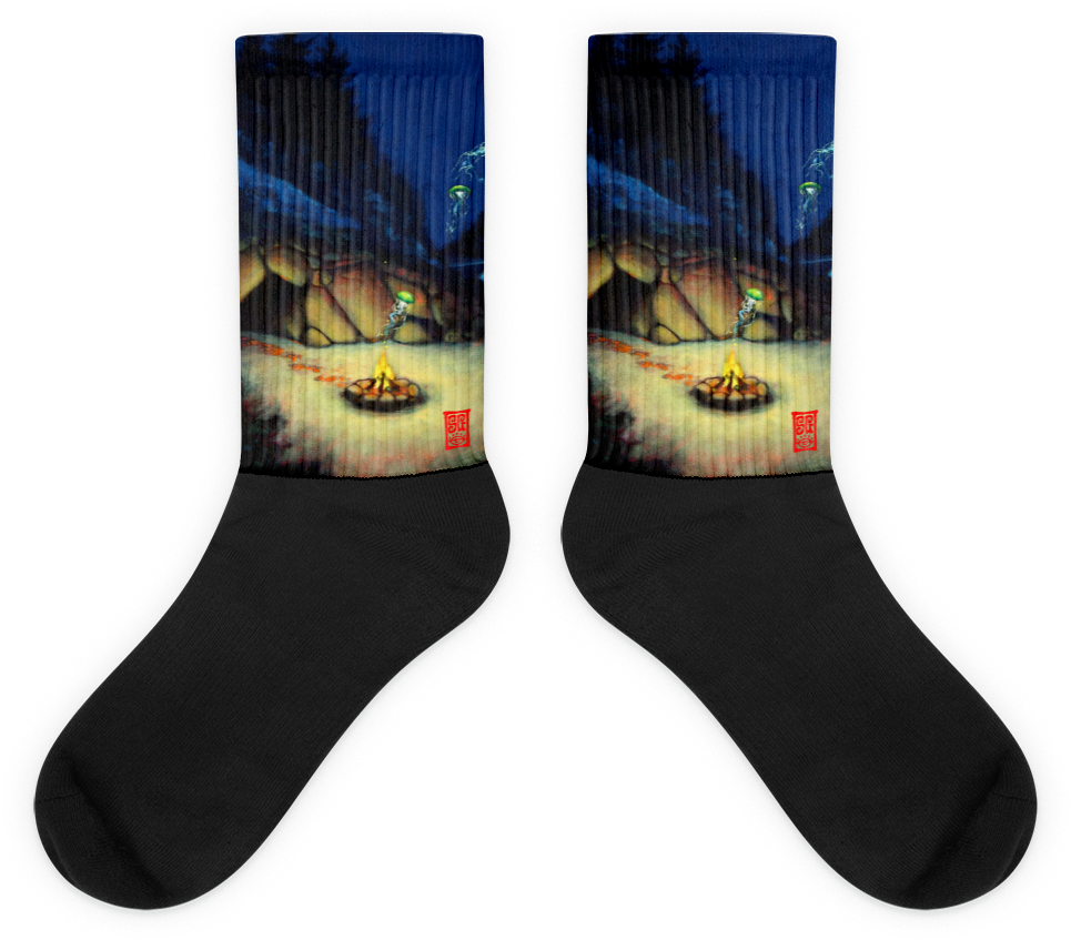 Tres Preguntas Black Foot Socks - Sock (1000x1000), Png Download