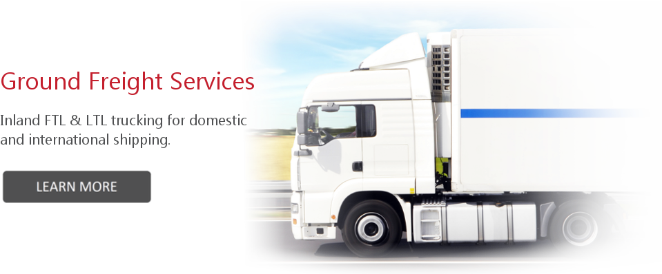 Inland Ftl & Ltl Ground Freight Shipping Services - Tracking Truck (980x400), Png Download
