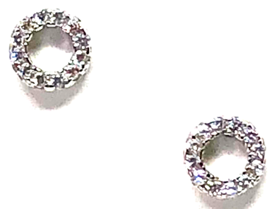 Small Open Circle Stud - Body Jewelry (812x844), Png Download