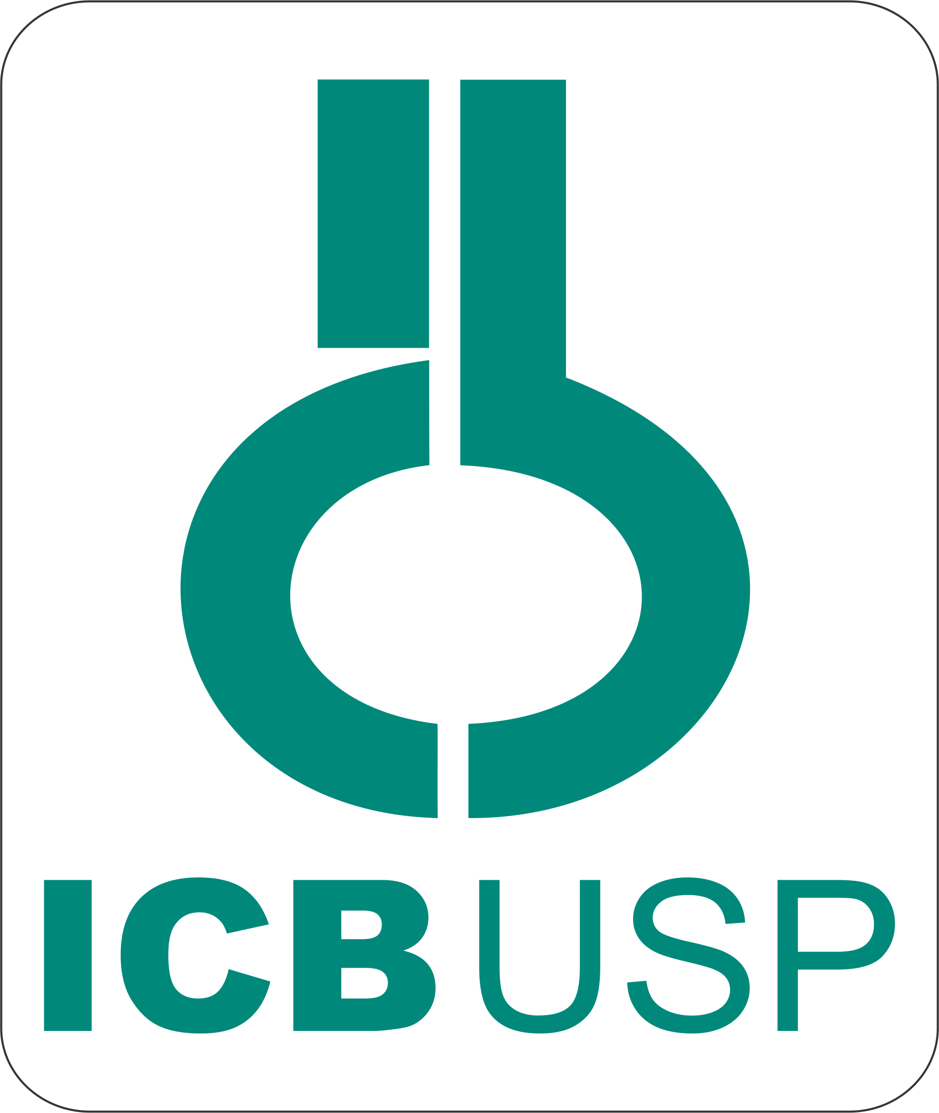 06 Logo Com Sigla Com Borda Fundo Transp - Icb Usp (1888x2238), Png Download