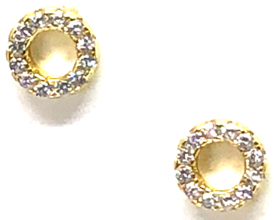 Small Open Circle Stud - Body Jewelry (811x844), Png Download
