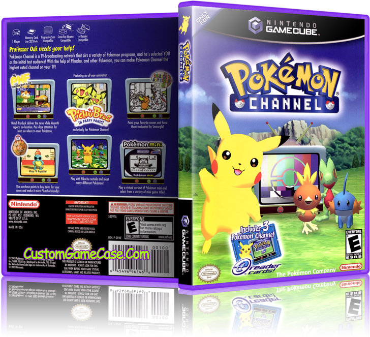 Pokemon Channel Gamecube Front Cover - Gamecube (800x685), Png Download