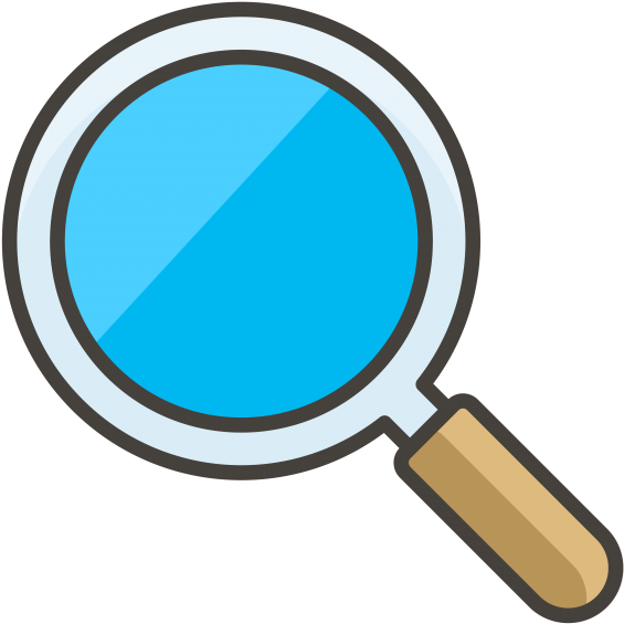 Magnifying Glass Emoji - Lupe Emoji (866x650), Png Download