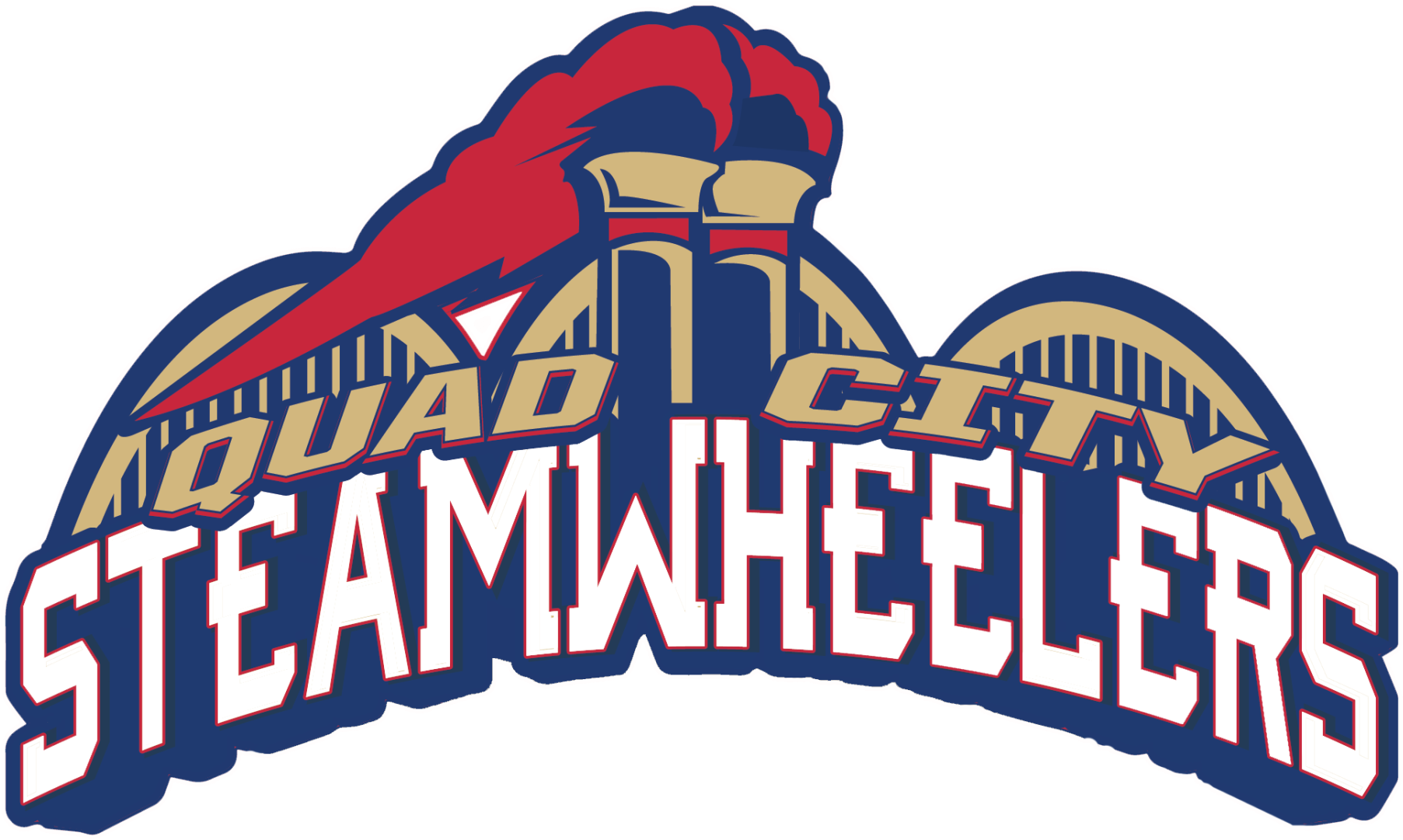 Steamwheelers Add Top-notch Trio - Quad City Steamwheelers Logo (1824x1136), Png Download