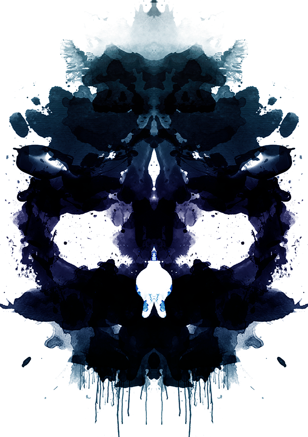 Share - Rorschach Skull (600x850), Png Download