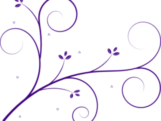 Purple Flourish Cliparts - Drawing Beautiful Art Design (640x480), Png Download