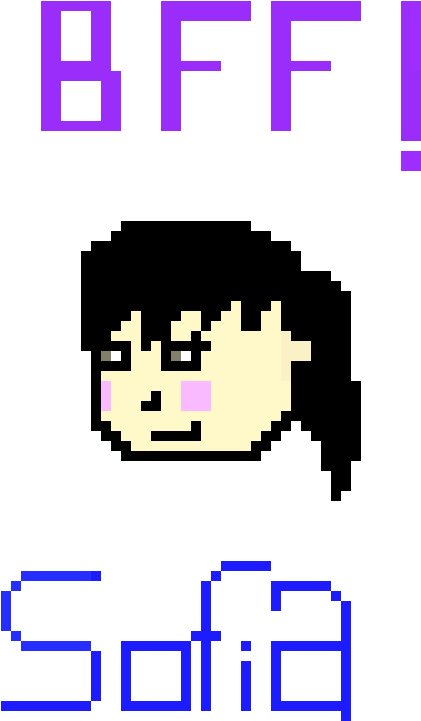My Bff Sofia - Pixel Art Bff (600x880), Png Download
