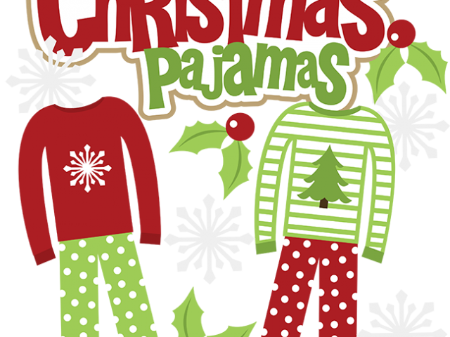 Pictures Of Pajamas Free Download Clip Art - Christmas Pajama Day Clipart (640x480), Png Download
