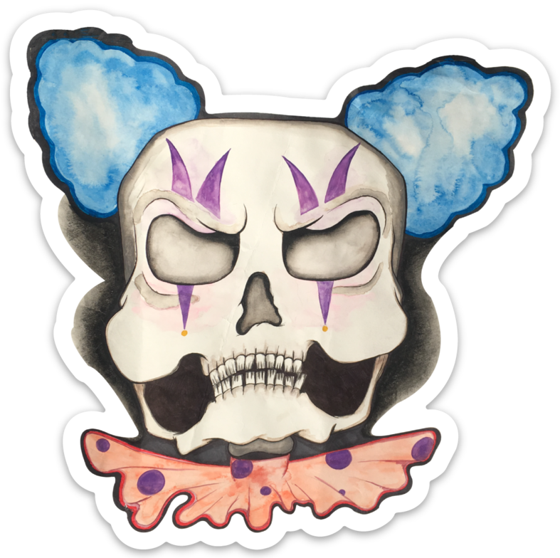Image Of Creepy Da' Clown - Skull (787x784), Png Download