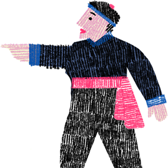 Joe Bee Xiong Pointing - Illustration (608x608), Png Download