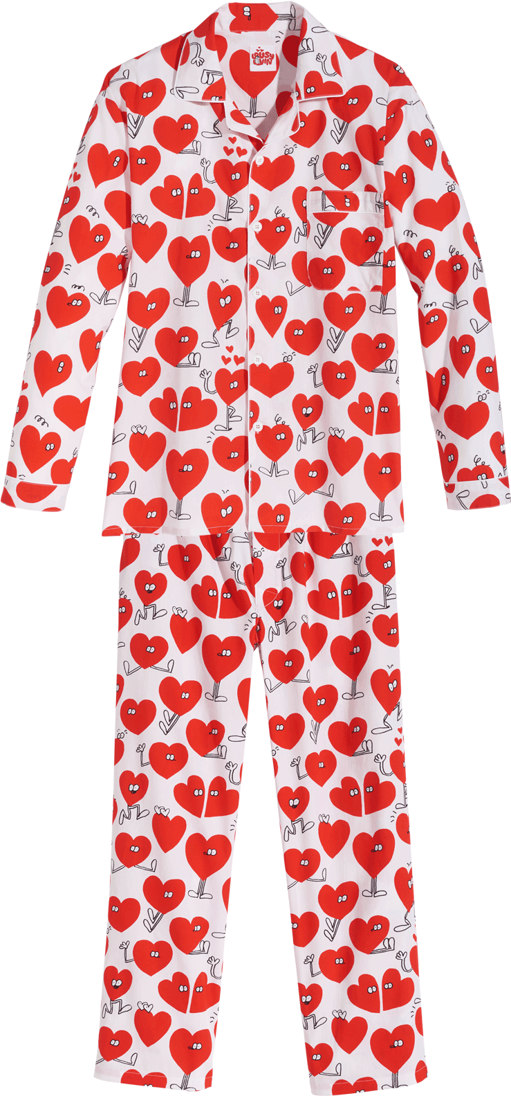 Lousy Livin Pyjama Valentines Pyjama Set White - Elastic Ribbon (1200x1590), Png Download