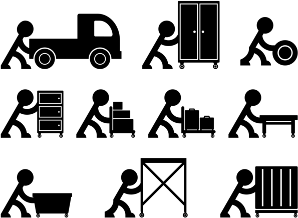 Stickman Pushing An Object - Stickman Pushing (700x490), Png Download
