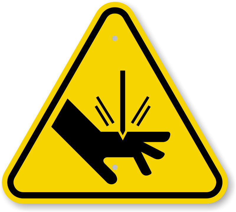 Svg Free Library Electric Vector Hazard - Hand Crush Warning Sign (800x716), Png Download