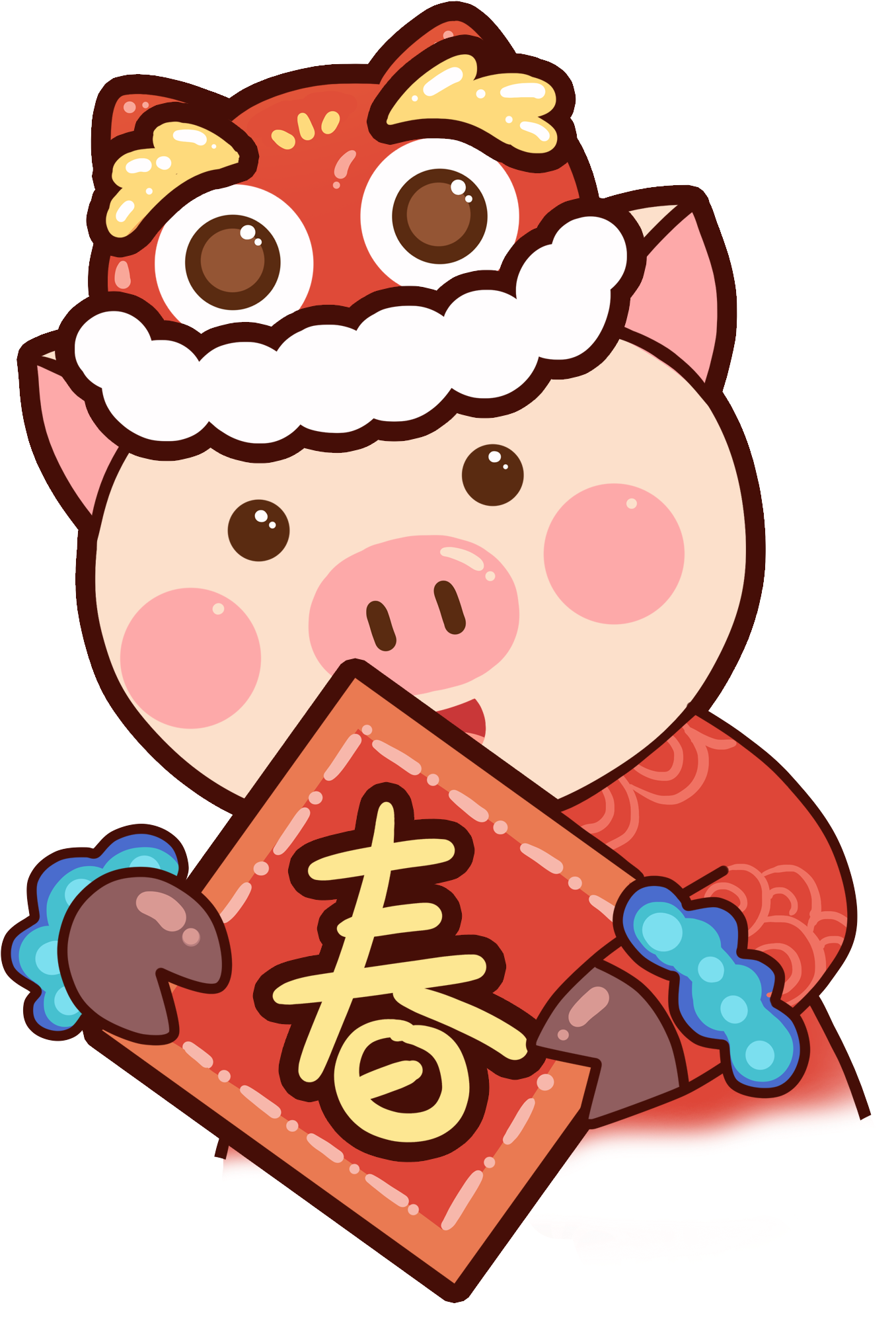 Red Festive Chinese Style Spring Festival Png And Psd - Chinese New Year Png (2000x2000), Png Download