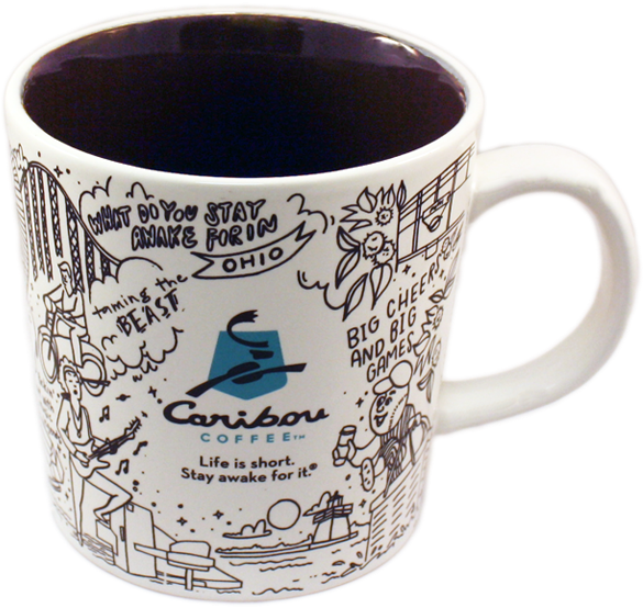 Caribou Coffee Mug (600x600), Png Download