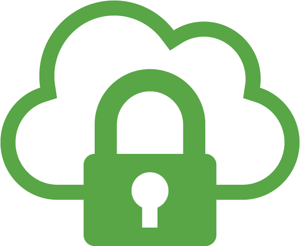 Padlock Clipart Heart Shaped Lock - Green Cloud Storage (700x515), Png Download