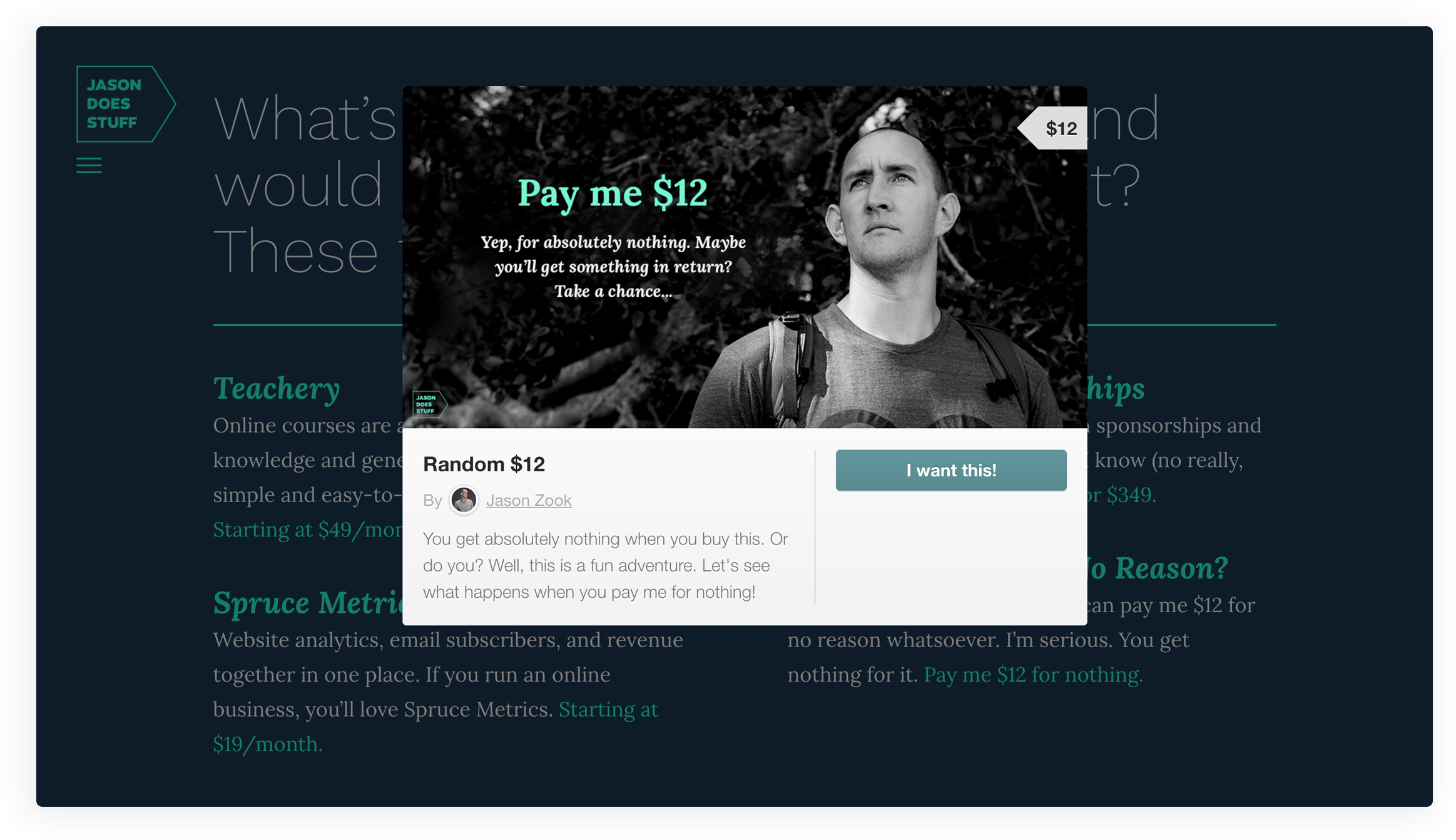 Jasondoesstuff Pay $12 For Nothing - Online Advertising (2400x1391), Png Download