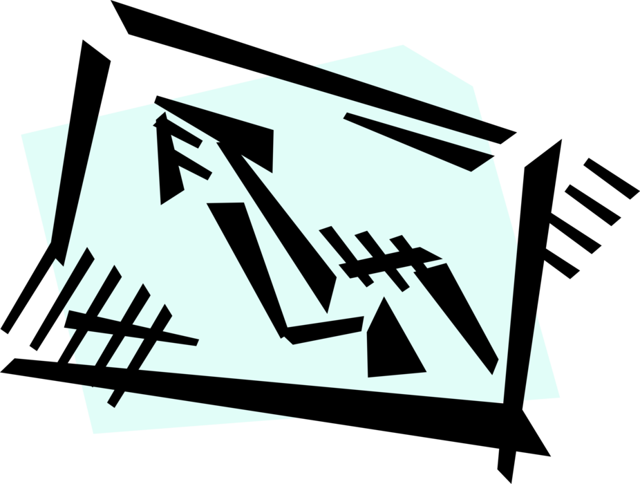 Vector Illustration Of Direction Arrow On Traffic Street (926x700), Png Download
