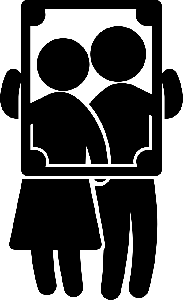 Couple Portrait With Frame Comments - Portraits Icon Png (598x980), Png Download