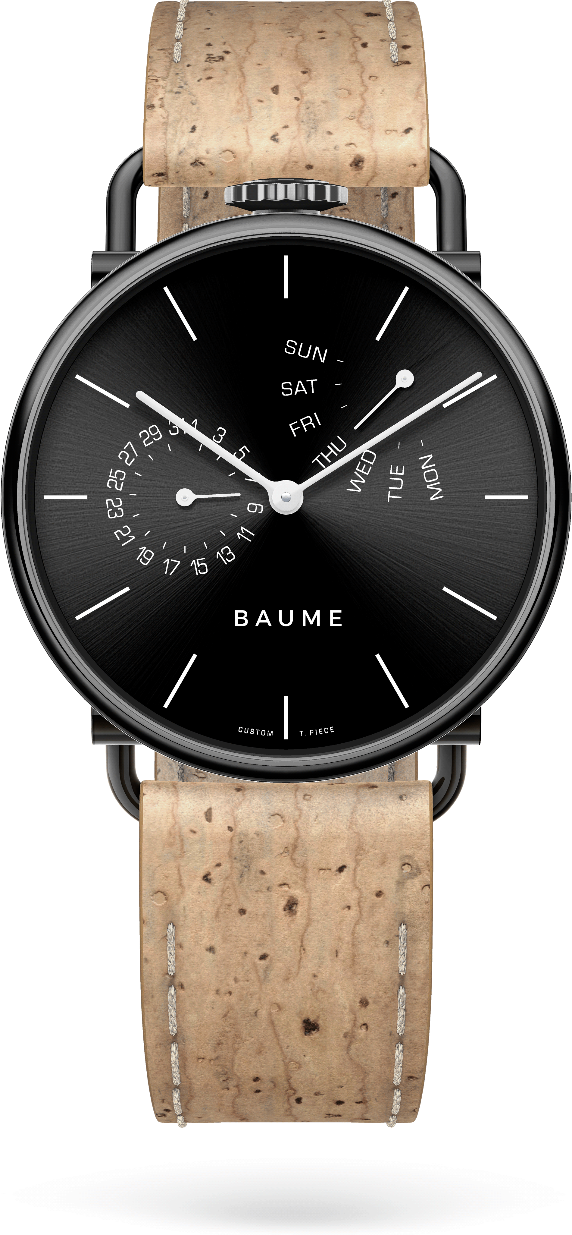 41mm Retrograde Unisex Custom Watch Miyota Black Case - Richemont Orologi (2048x4096), Png Download