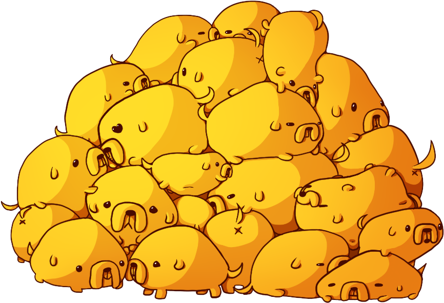 Pile O' Jake By Sliver Of Moonlight - Jake El Perro Fanart (905x673), Png Download